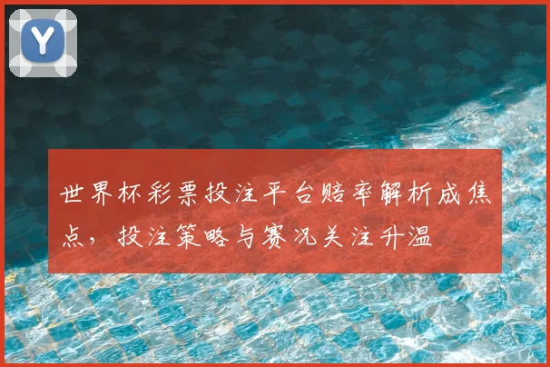 世界杯彩票投注平台赔率解析成焦点,投注策略与赛况关注升温